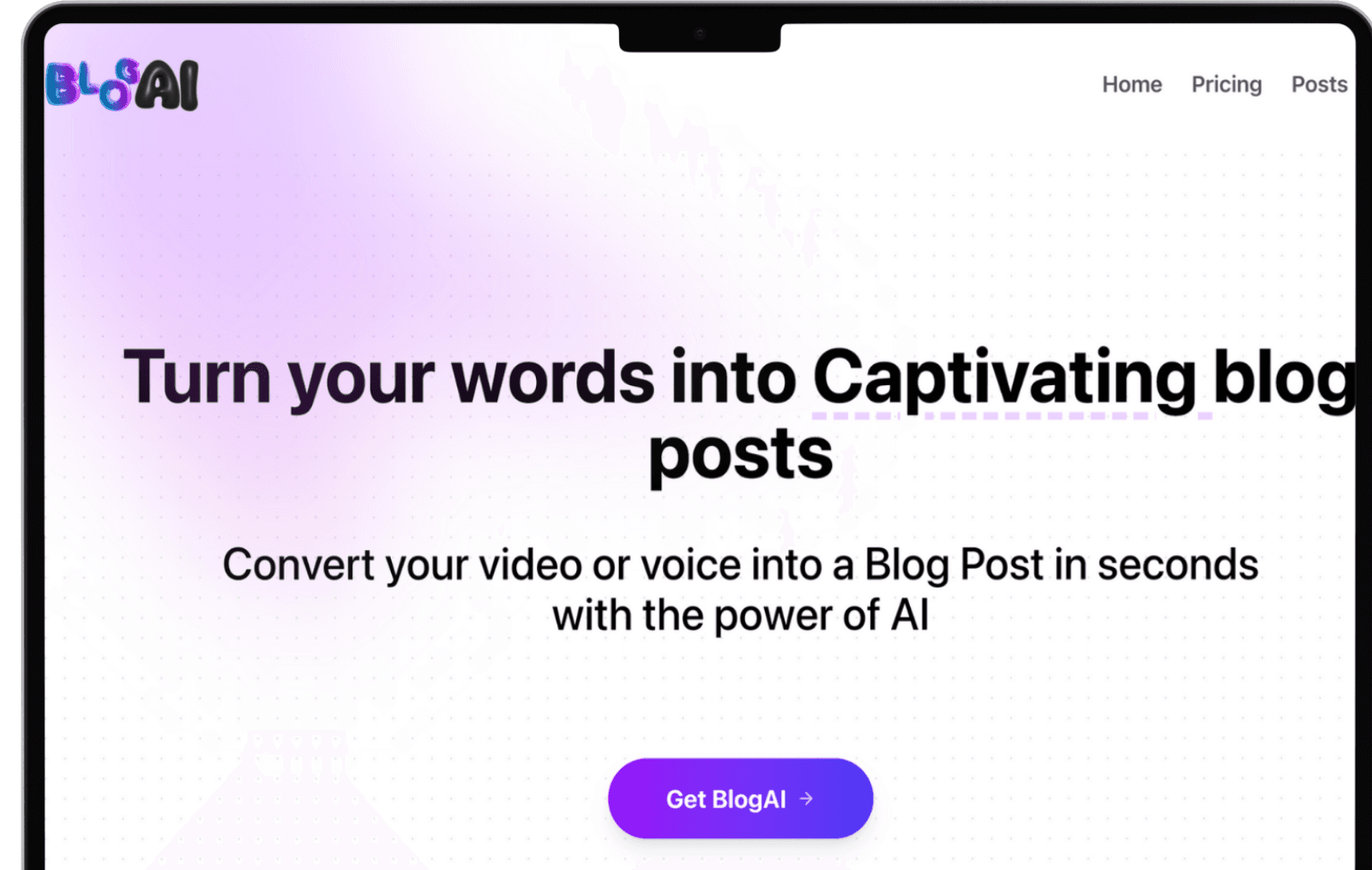 BlogAI creates blogs from videos