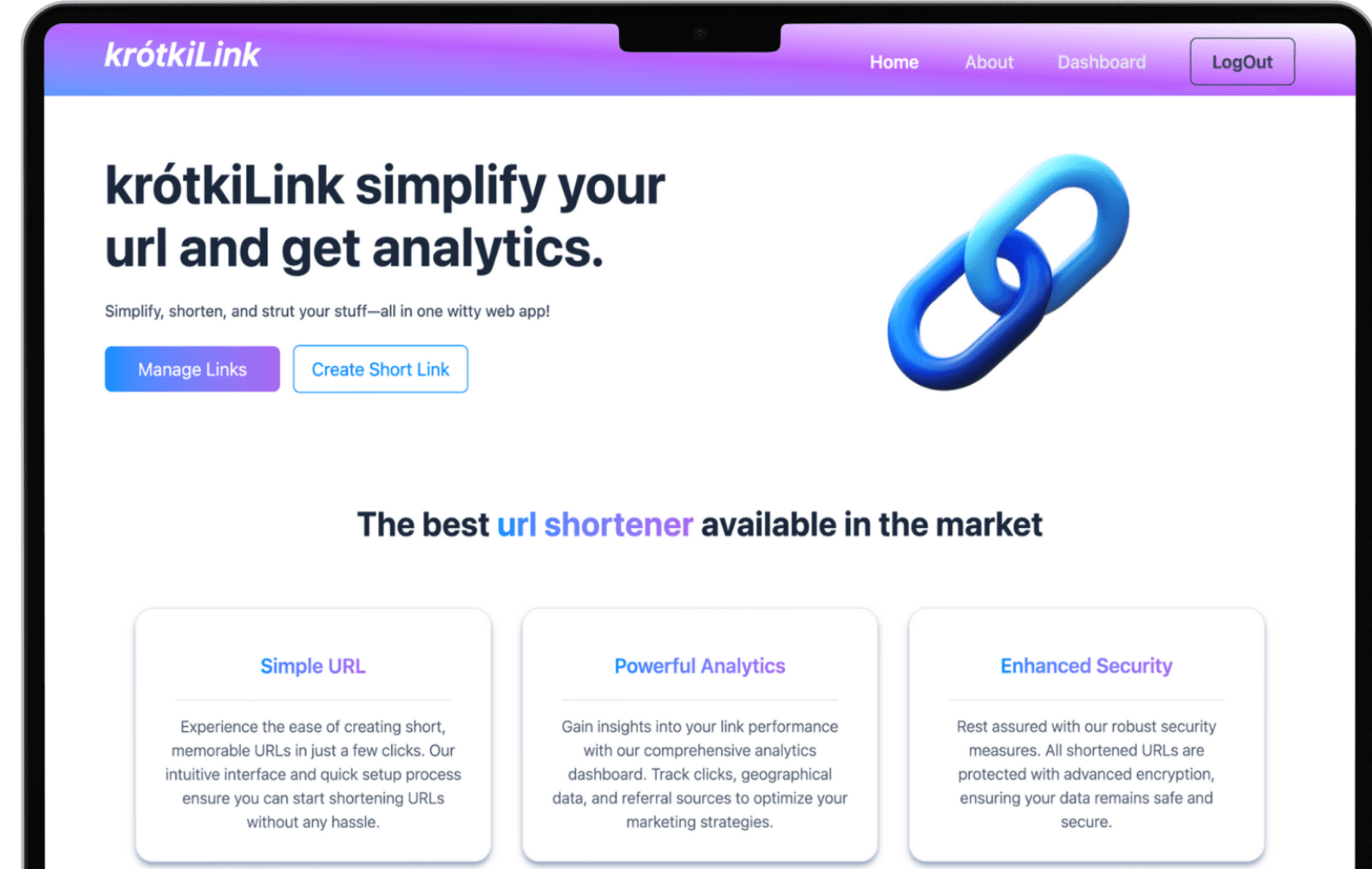 Krotkilink url shortner and get analytics